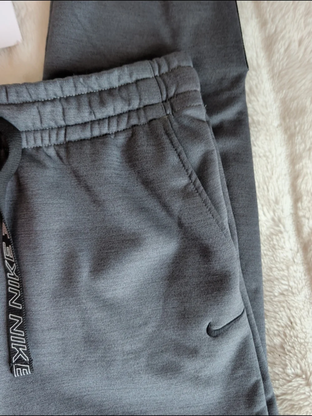 Nike Therma Fit Zip Women's Joggers Charcoal Grey/Black Sz Large NWT